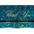 Blue Thank You For Your Referral Everyday Blank Note Card (3 1/2"x5")